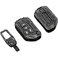 Heavy Zinc Alloy Key fob Cover, Keychain, Key Case, Accessories Compatible with 2018 2019 2020 2021 2022 2023 2024 Jeep Wrangler JL JLU Rubicon Gladiator Sahara