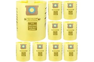 PURESTURDY 8 Pack Vacuum Bags Compatible with shop vac 5-8 gallon Dust Collection Bag Type H Double layer Replace Part #90671 9067100 90661 906-61 9066100