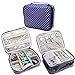 Teamoy Travel Jewelry Organizer Case, Storage Bag Holder for Necklace, Earrings, Rings, Watch and More, High Capacity and Compact,Purple Dots