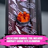 Muc-Off Tubeless Valves V2 7075 Aluminium Presta 60mm Orange with Core Tool view 6