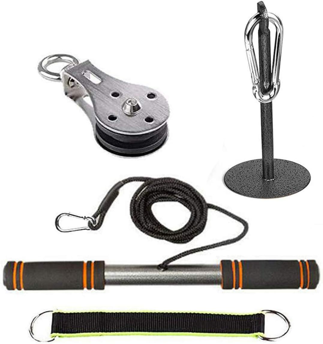 FBSPORT Forearm Wrist Roller Trainer, Strength Training Arm Marchine, Fitness LAT Lift Pulley System, Triceps Extensions Exerciser for LAT Pull Down, Biceps, Body Training Equipment, Home Workouts : Sports & Outdoors