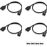 GINTOOYUN RGB Extension Cable, 3-pin to SM 3Pin Male ARGB Connector Adapter Cable,5V 3-Pin Addressable RGB Extension Cable,fo