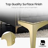 La Vane 6 Inch Diamond Triangle Gold Metal Furniture Legs Set of 4 view 4