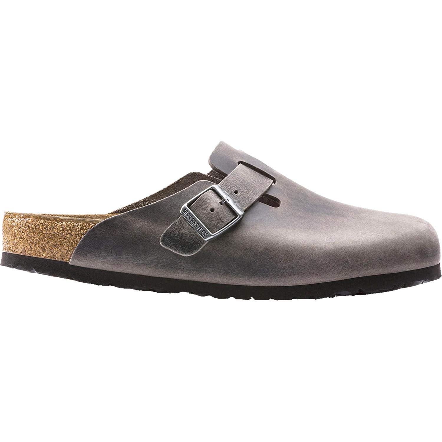 birkenstock boston soft footbed iron oiled leather