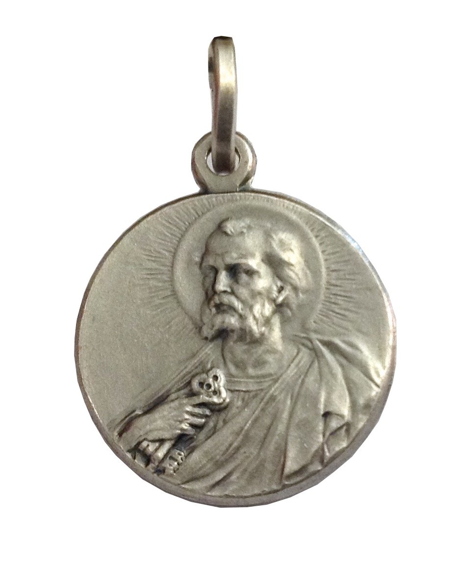 I G J 925 Sterling Silver Saint Peter The Apostle Medal - The Patron Saints Medal