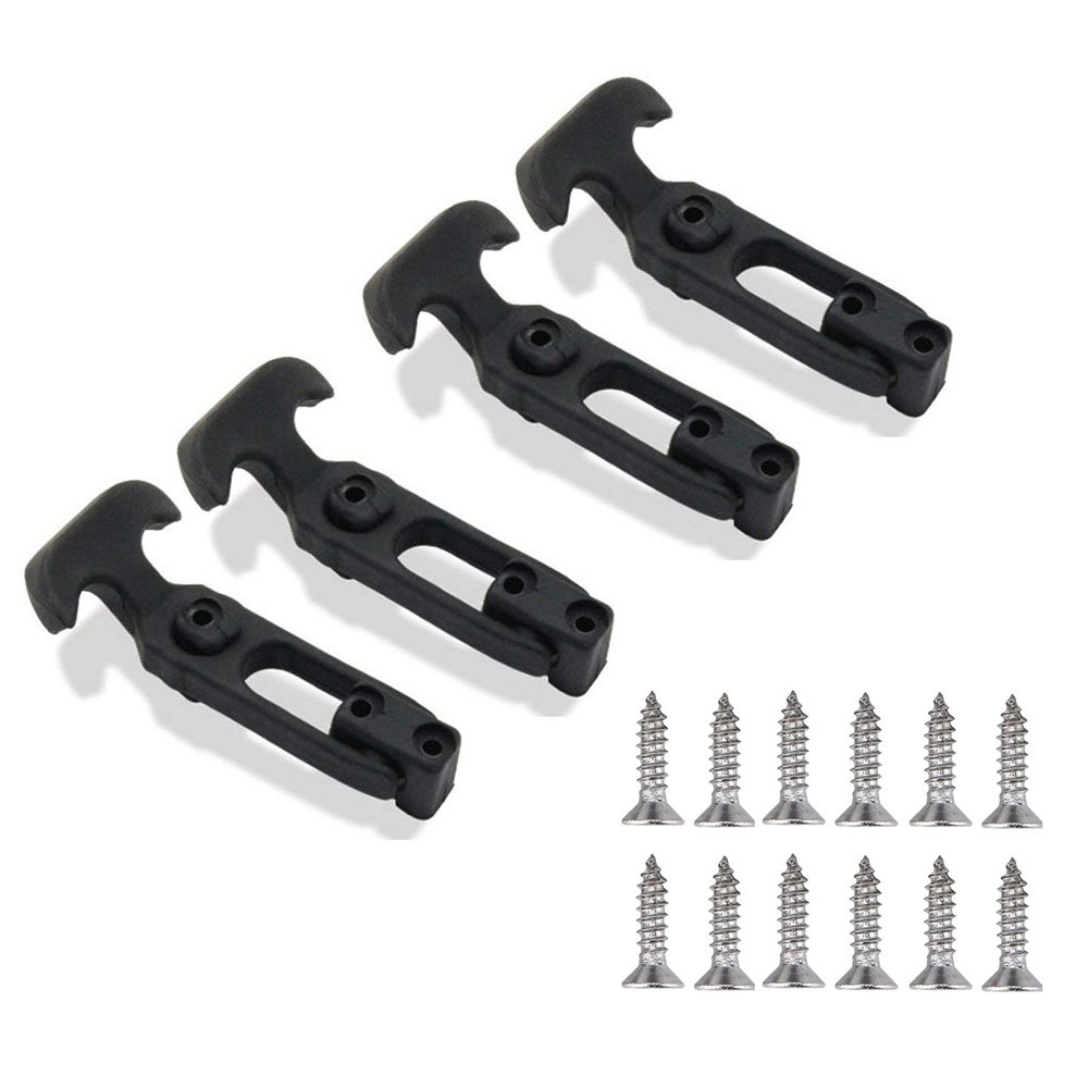 Photo 1 of COOLOGIN Rubber Flexible T-Handle Hasp Draw Latch for Tool Box, Cooler, Golf Cart or Engineering Machine Hood (4 PCS, Black)