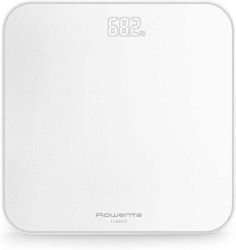 Classic 2.0, Bilancia con Schermo Invisibile LED Facile da Leggere, Capacità 180kg, Design Moderno e Funzioni Intelligenti, AutoAccensione e Spegnimento Automatico, Colore Bianco, BS1901V1