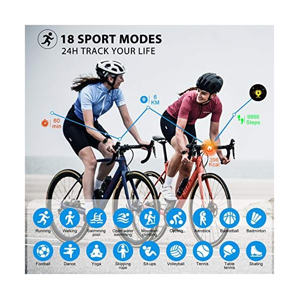 LIFEBEE-Smart-Watch-Fitness-Tracker-Watch-With-Heart-Rate-Monitor-13-Inches-High-End-Activity-Tracker-IP68-Waterproof-For-Women-Man-18-Sport-Modes-Fitness-Watch-Compatible-With-IOS-and-Android LIFEBEE Smart Watch, Fitness Tracker Watch With Heart Rate Monitor, 1.3 Inches High-End Activity Tracker IP68 Waterproof…