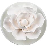 Passive Diffuser for Essential Oil-Ceramic Diffuser (Gardenia) | Non Electric Oil Diffusers for Small Mini Room, Desk Decorative, Bathroom