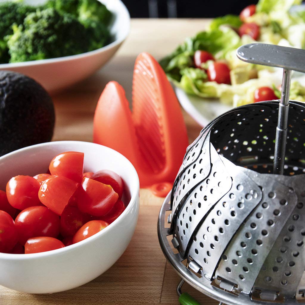 Stainless Steel Vegetable Steamer Basket Food Steaming Insert Fits