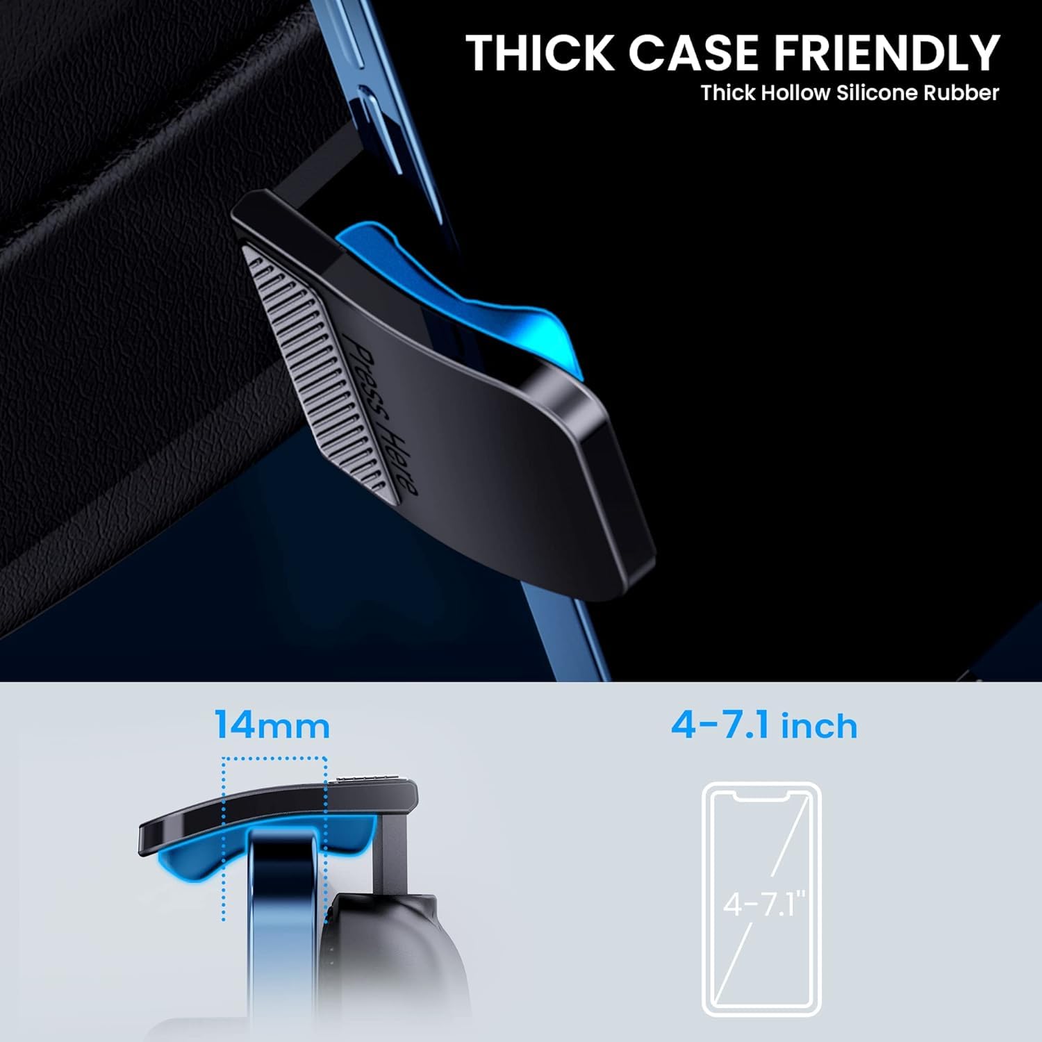 CINDRO Phone Mount for Car Phone Mount Phone Holder Car Mount for iPhone Automobile Cell Phone Accessories for Dashboard Windshield Air Vent Fit All iPhone Android Smartphones