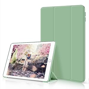 Aoub Case for iPad Mini 1/2/3, Ultra Slim Lightweight Trifold Stand Smart Auto Sleep/Wake Cover, Soft TPU Silicone Back Case for iPad Mini 1st/2nd/3rd Generation 7.9 inch, Light Green