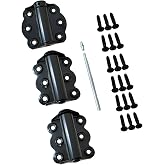 QCAA Door Spring Hinges, 2-3/4", Each Set Including 2 PCS Self Closing and 1 PC Adjustable Self Closing Door Hinge, Black, 1 Set, Made in Taiwan