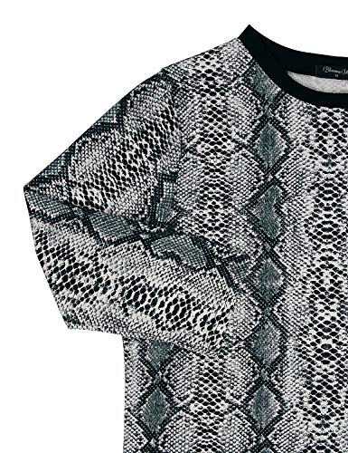 image for BMJL Women's Casual Cute Shirts Leopard Print Tops Basic Short Sleeve 