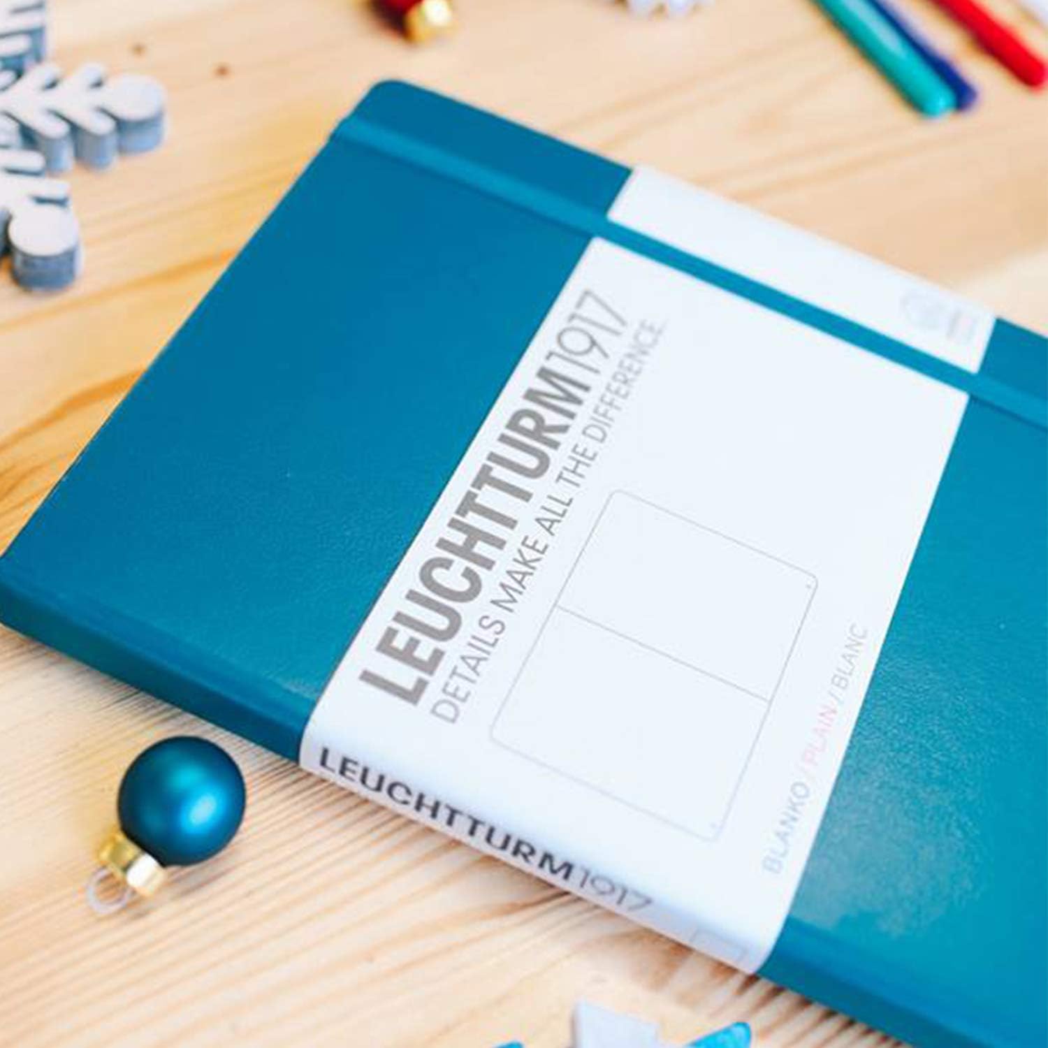 LEUCHTTURM1917 359698 Notebook Medium (A5), Hardcover, 251 Numbered Pages Pacific Green, Plain, Blanko - Image 4
