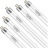 VIVOSUN T5 Grow Light Bulbs 4Ft 46 Inches, 54W 6500K HO Light Bulbs, 5-Pack | Fluorescent Tubes , Cool White T5 Bulb for 46 Inches T5 Light Fixtures, T5 Grow Lights for Indoor Plants, 4 Ft 54W Pack of 5