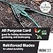 Iron Forge Cable 15ft Green Outdoor Extension Cord with 3 Outlets - 16/3 SJTW 15ft Extension Cord 3 Prong, 13 Amp All-Weather Heavy Duty Power Cable