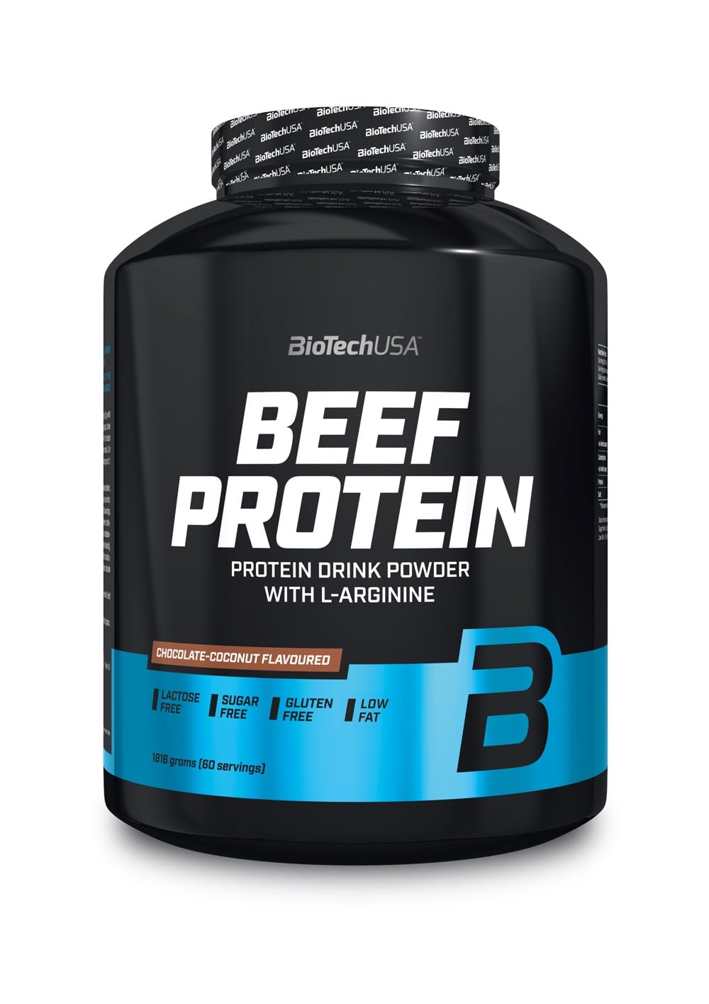 BioTechUSA Beef Protein, 87% Hydrolysed Protein Peptide Formula, Lactose & Gluten-Free, Low-Fat, Sugar-Free, Paleo Diet-Friendly, 1816g, Chocolate-Coconut