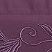 Cathay Home Fashions Luxury Silky Soft Leaf Design Embroidered Microfiber Queen Sheet Set, Plum