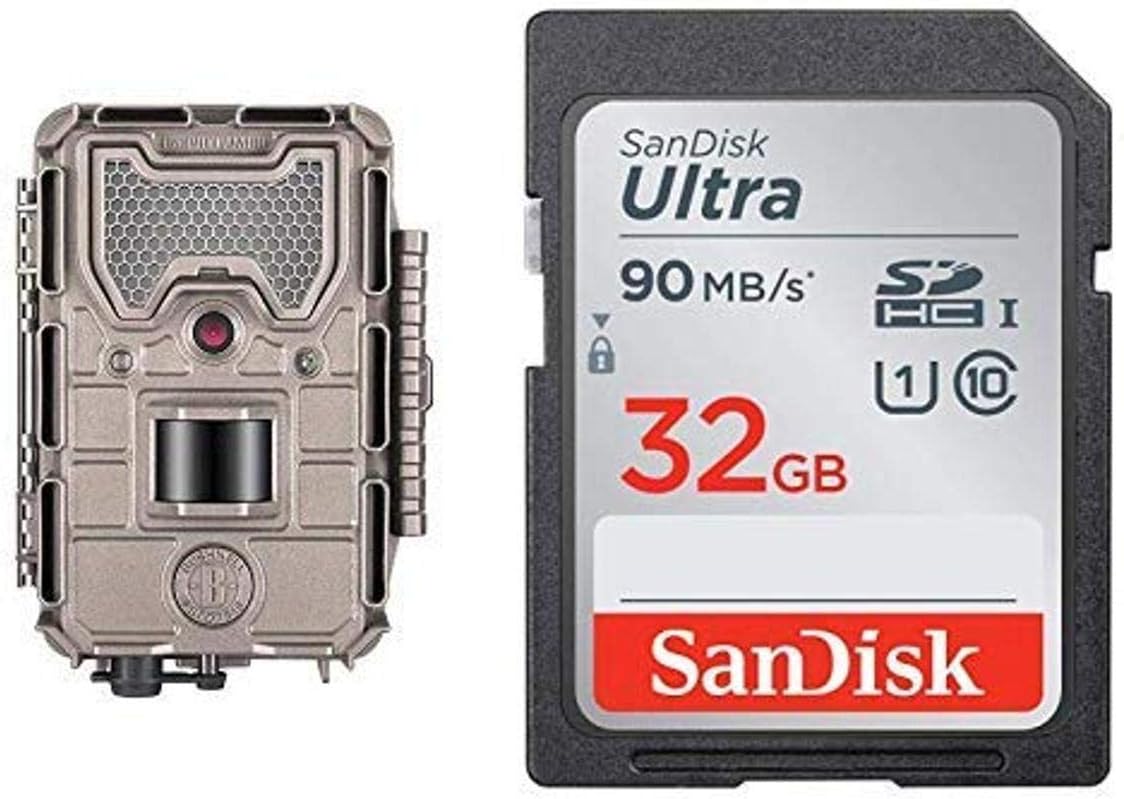 Bushnell 16MP Trophy Cam HD Essential E3 Trail Camera, Brown, with 32GB SD Memory Card : Sports & Outdoors