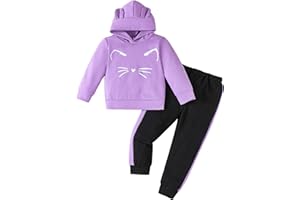 Mioglrie Girls Clothes 4T 5T Fall Winter Girl Outfit Toddler Girl Clothes Size 6 7 8 Sweatshirt Pant Clothing Sets