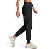 MAGCOMSEN Womens Cargo Joggers Lightweight Quick Dry Hiking Pants UPF 50 Athletic Workout Travel Casual Zipper Pockets