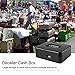 Safe Cash Box With Combination Lock, Decaller Medium Double Layer Cash Box with Money Tray Locking Storage Box, 9 4/5