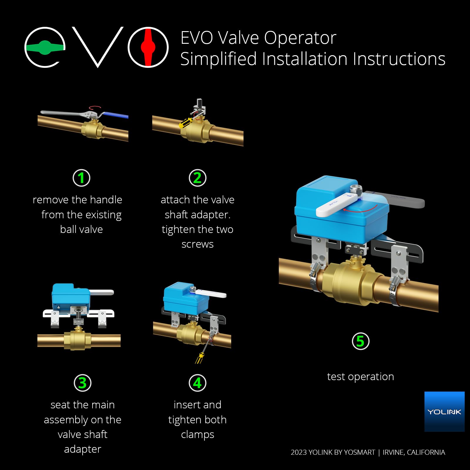 Plumber Remote Mua YoLink Smart Water Valve Controller, with Valve Operator, Easy No ...