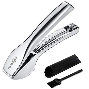 TOMORAL Exprimidor de ajos, con Mango de Acero Inoxidable ...