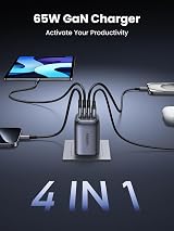 UGREEN 65W GaN USB C Charger 4-Port Foldable Fast Plug iPhone iPad MacBook view 2