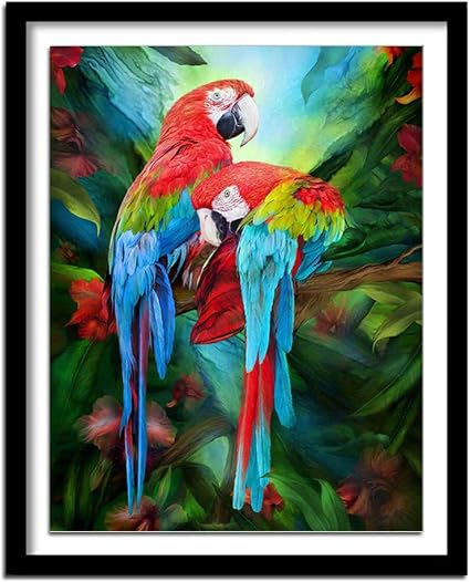 Amazon.com: Siyse 5D DIY“Animal-Macaw”Diamond Painting Crystal