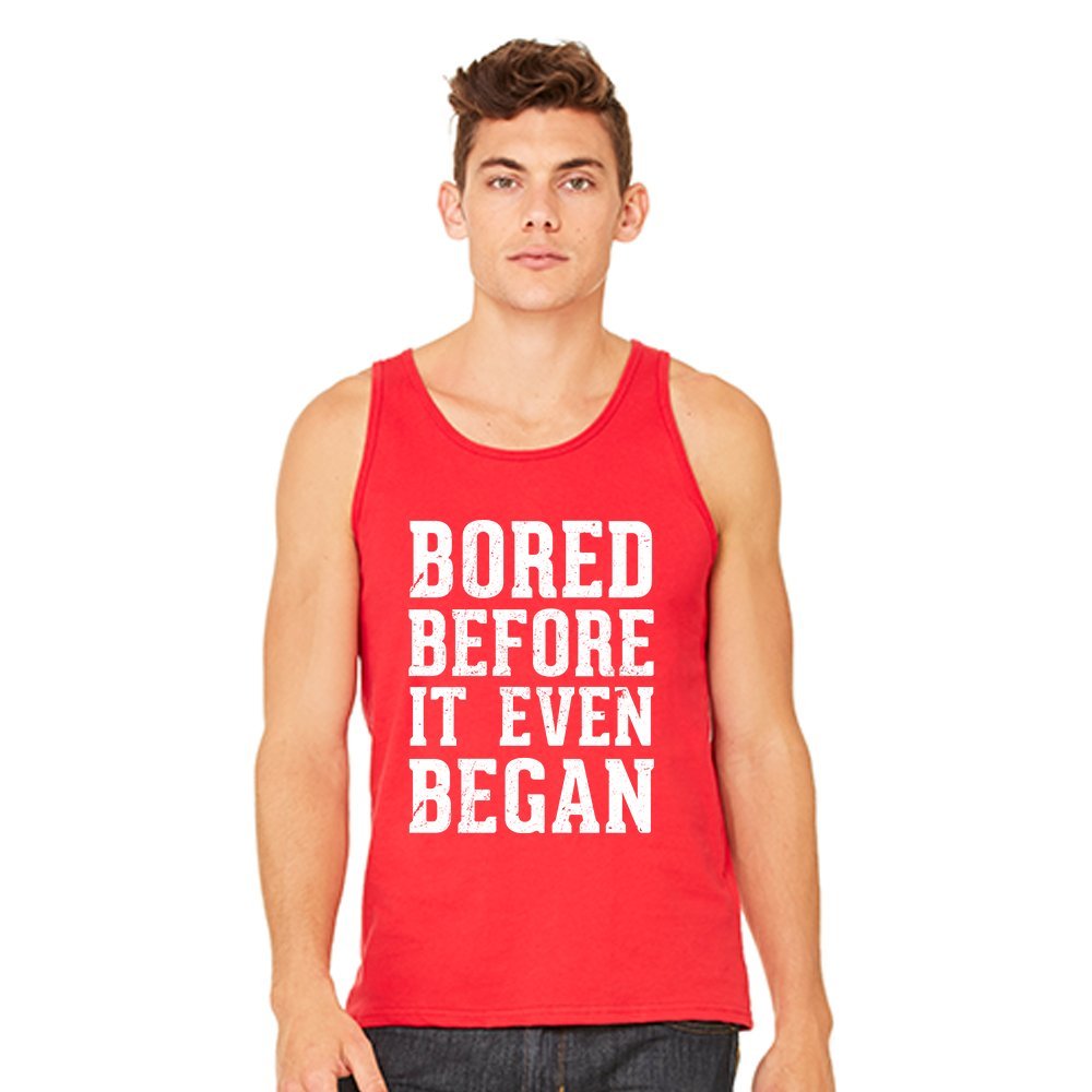 Mad Over Shirts Bored Before it Even Began Unisex Premium Tank top
