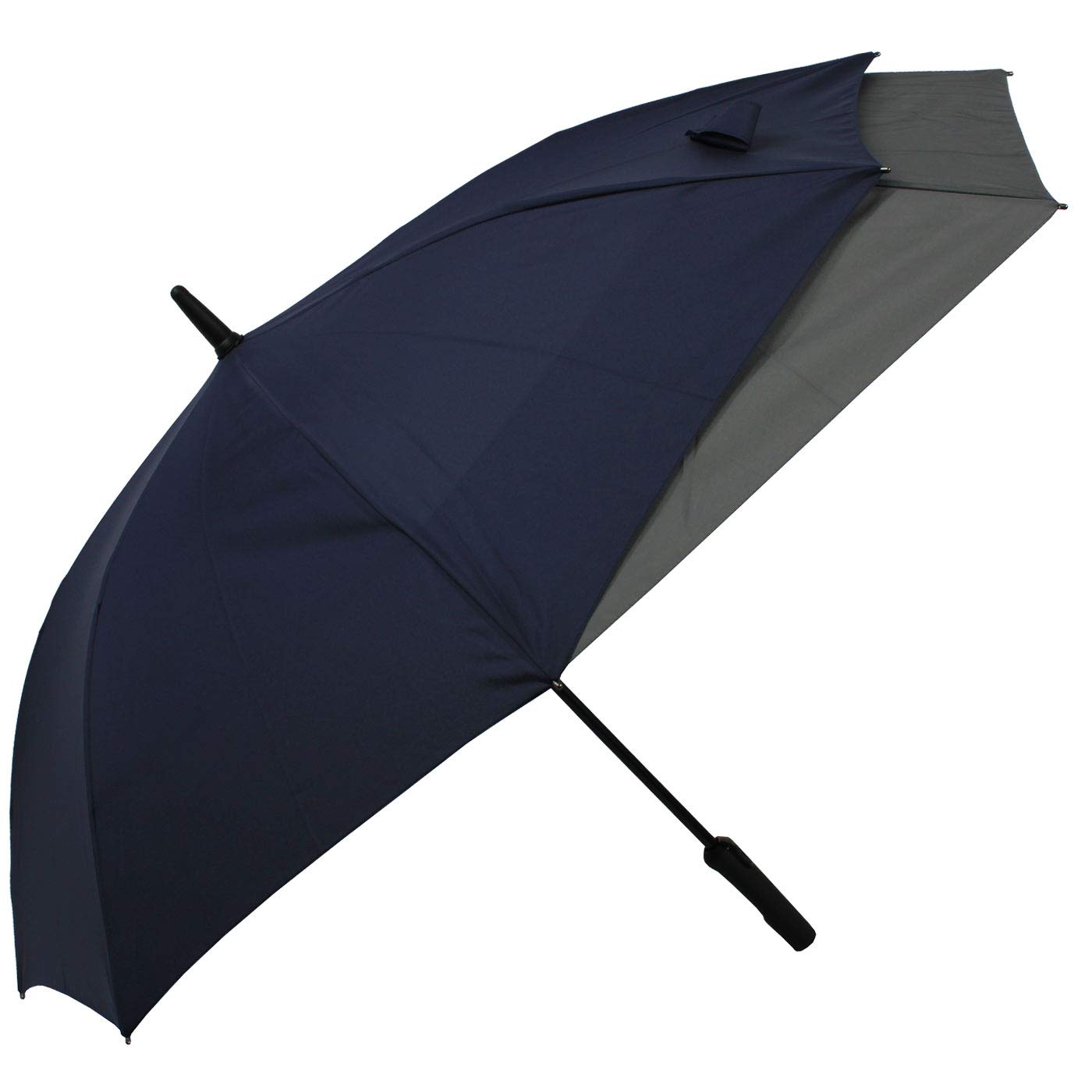 Doppler Long Umbrella Fibre Long Automatic Move - Ideal Partner Umbrella - Automatic, navy/grey, One Size