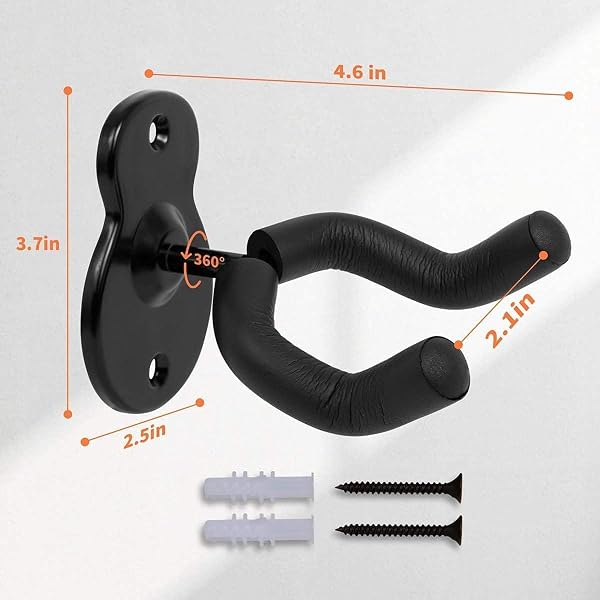 IZEYNO GUITAR WALL MOUNT WALL HANGER 3 PACK GUITAR STYLE HOLDER HOOKS STAND FOR ACOUSTIC ELECTRIC BASS UKULELE BANJO MANDOLIN