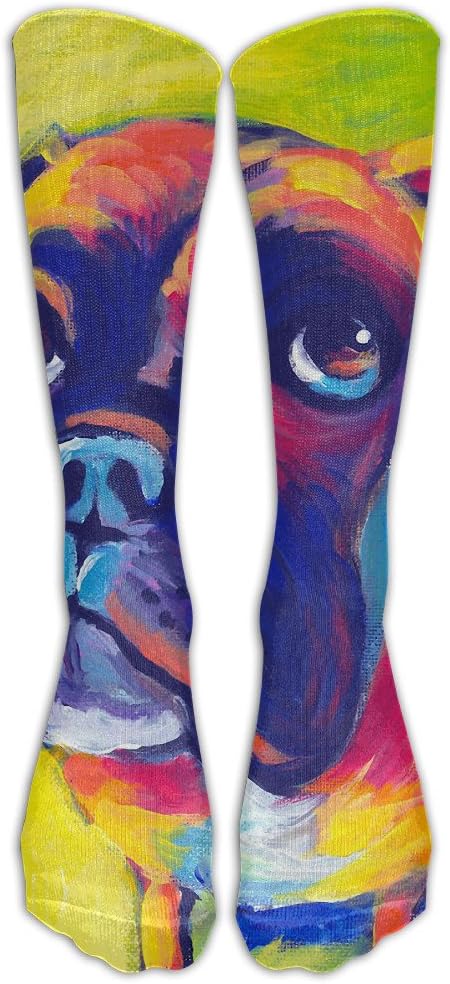 Animal Boxer Dog Portrait Compression Socks For Mens & Womens Unisex Comfortable Stockings For Sports