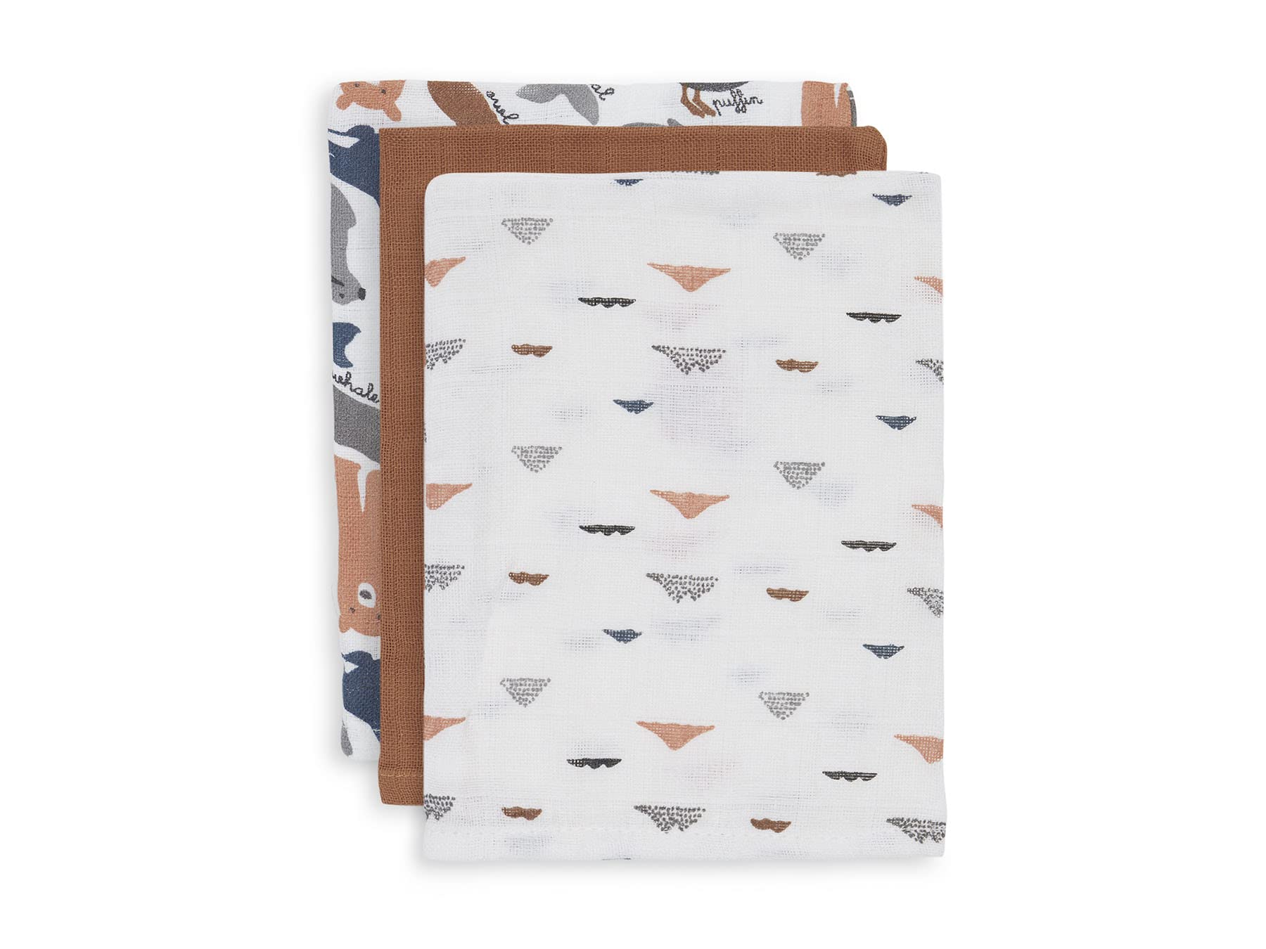 Jollein 536-848-65349 Hydrophilic Washcloth Hydrophilic Polar Pack of 3, Multi-Colour, 35 g