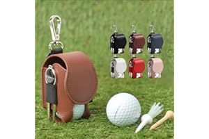 Portable Golf Waist Pouch, Multifunctional Golf Ball & Tee Holder Bag, Outdoor Accessory (black)
