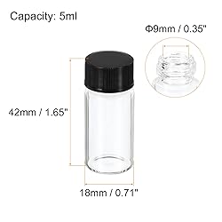 PATIKIL 5mL Reagent Media Bottle, 10 Pack Round