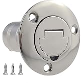 ISURE MARINE 1-1/2"(38mm) Boat Gas/Fuel/Diesel/Water/Waste Deck Fill/Filler with Keyless Cap 1-1/2" Marine Mirror- Polished 316 Stainless Steel Hardware for Boat Yacht Caravan