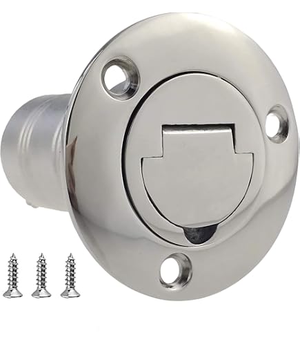 NRC&XRC 2 Inch (50mm) 316 Stainless Steel Boat Diesel Deck Fill With Keyless Cap - Marine Fuel Filler