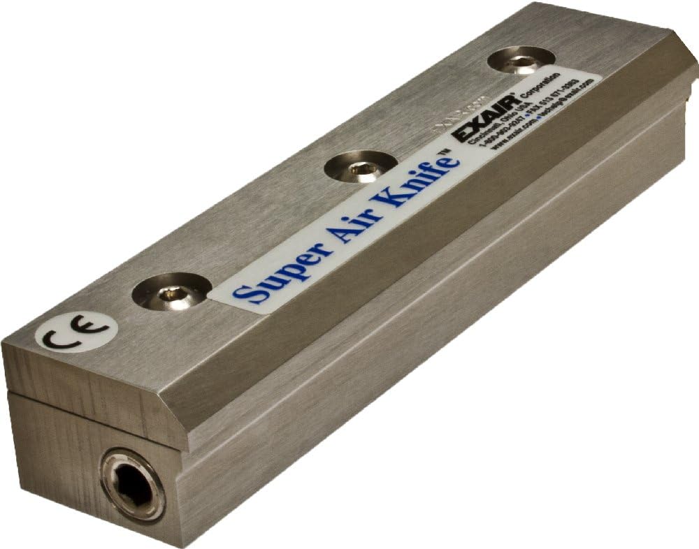 EXAIR 110030SS Stainless Steel Super Air Knife, 2.9 SCFM per Inch Maximum Flow Rate, 80 psig