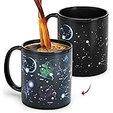 MUGKISS Astronomy Gifts Coffee Mug with Lid, 12 Constellation Space Gifts for Men & Women, Planet Galaxy Themed Ceramic Mug, Fast Delivery