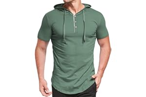 KUYIGO Men's S-5X Short&Long Sleeve Athletic Casual Plus Size Hoodies Sport Sweatshirt Hooded T-Shirts