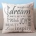 Iuhan Fashion Square Pillow Cover Cushion Case Toss Pillowcase Hidden Zipper Closure