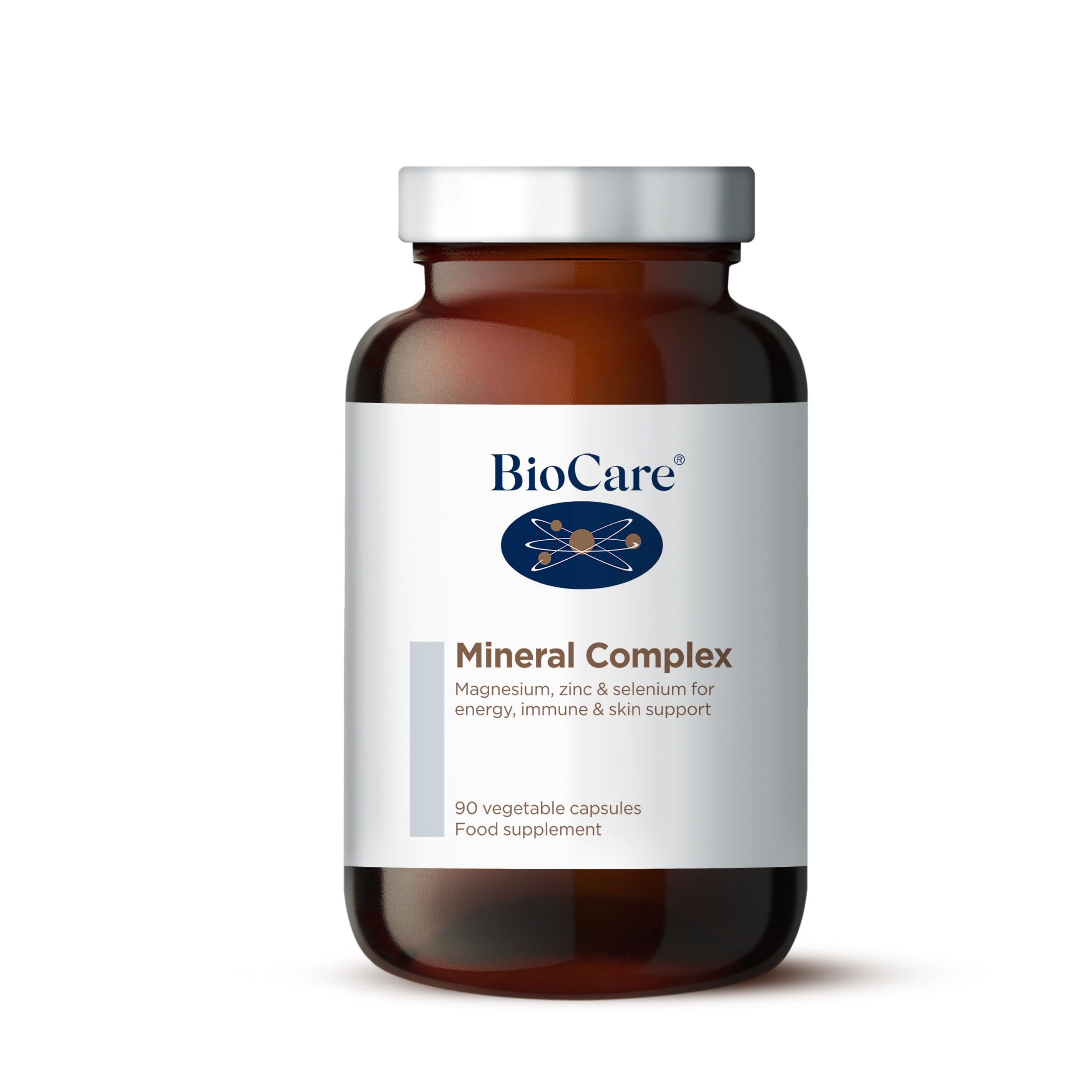 BioCare Mineral Complex - Magnesium, Zinc & Selenium for Energy, Immune & Skin Support - Suitable for Vegetarians and Vegans - 90 Capsules