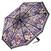 Galleria Stained Glass Pansies Folding Umbrella