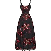 BEAUDRM Women's Plus Size Summer Spring Wedding Guest Dress Floral Boho Maxi Dress Ruffle Beach Vacation Flowy Sundresses