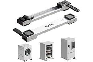KVRG Appliance Rollers Heavy Duty,Newest Extendable Appliance Sliders,Liftable Washing Machine Base,Easily Move Washer and Dryer Machines,Refrigerators,Furniture-White