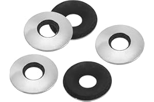 PATIKIL 1/4"x5/8" Aluminum EPDM Bonded Sealing Neoprene Rubber Sealing Washers, 100 Pieces Neoprene Rubber Backed Screw Gasket for Machinery Ships Roof (#14x1/4")