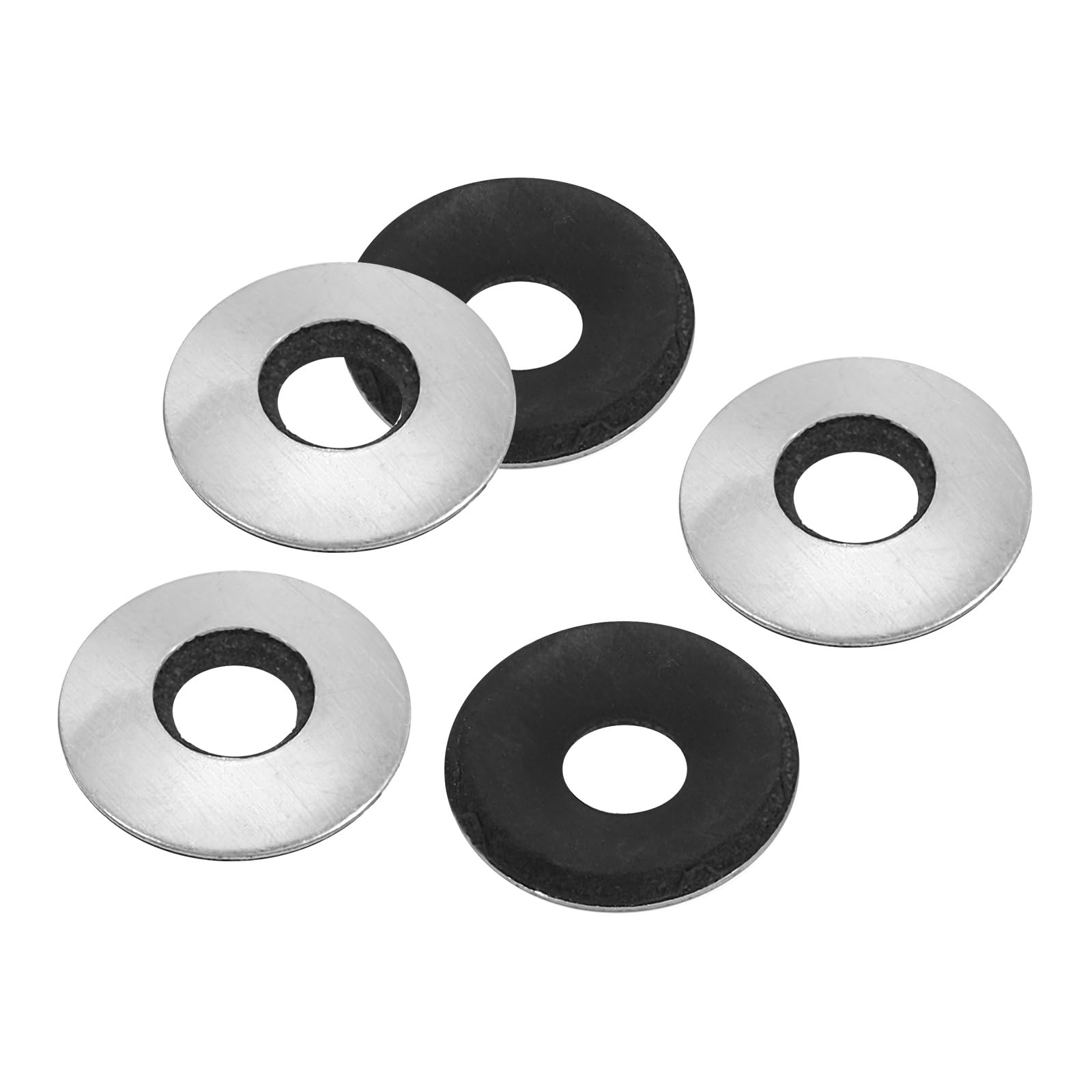 PATIKIL 1/4"x5/8" Aluminum EPDM Bonded Sealing Neoprene Rubber Sealing Washers, 300 Pieces Neoprene Rubber Backed Screw Gasket for Machinery Ships Roof (#14x1/4")